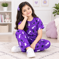 Purple Paws™ — Premium Girls’ Cotton Jersey Co-Ord Set