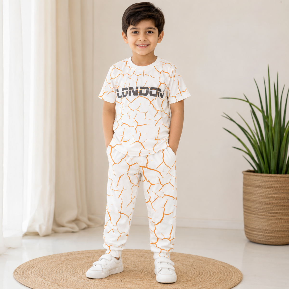 London Luxe™ — Premium Boys’ Cotton Jersey Co-Ord Set