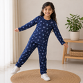 Midnight Bloom™ — Premium Girls’ Cotton Jersey Co-Ord Set