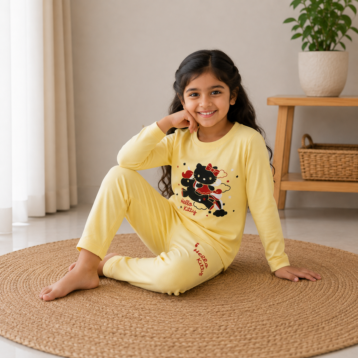 Hello Kitty Charm Girls 2-Piece Cotton Jersey Set | Junior Threads