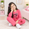 Pink Heart Girls 2-Piece Cotton Jersey Set | Junior Threads