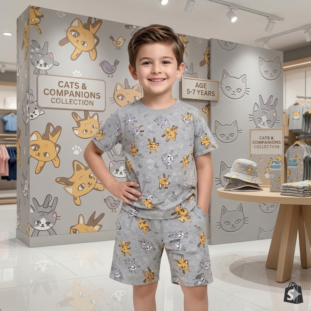 Kids Export Quality Twin Set – Premium Cotton Jersey Summer Outfit 3