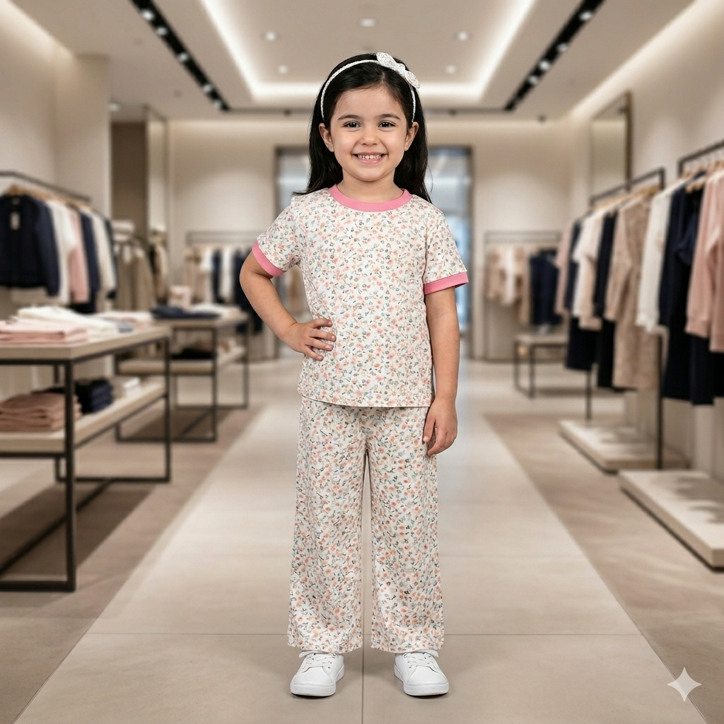Kids Cute Printed Night Suit – Soft & Comfortable Sleepwear for Girls & boy