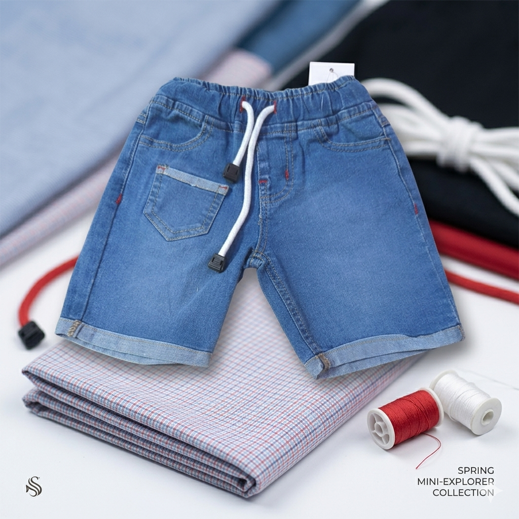 Boys Denim Jeans Shorts – Casual Summer Wear for Kids (Age 1–10 Years