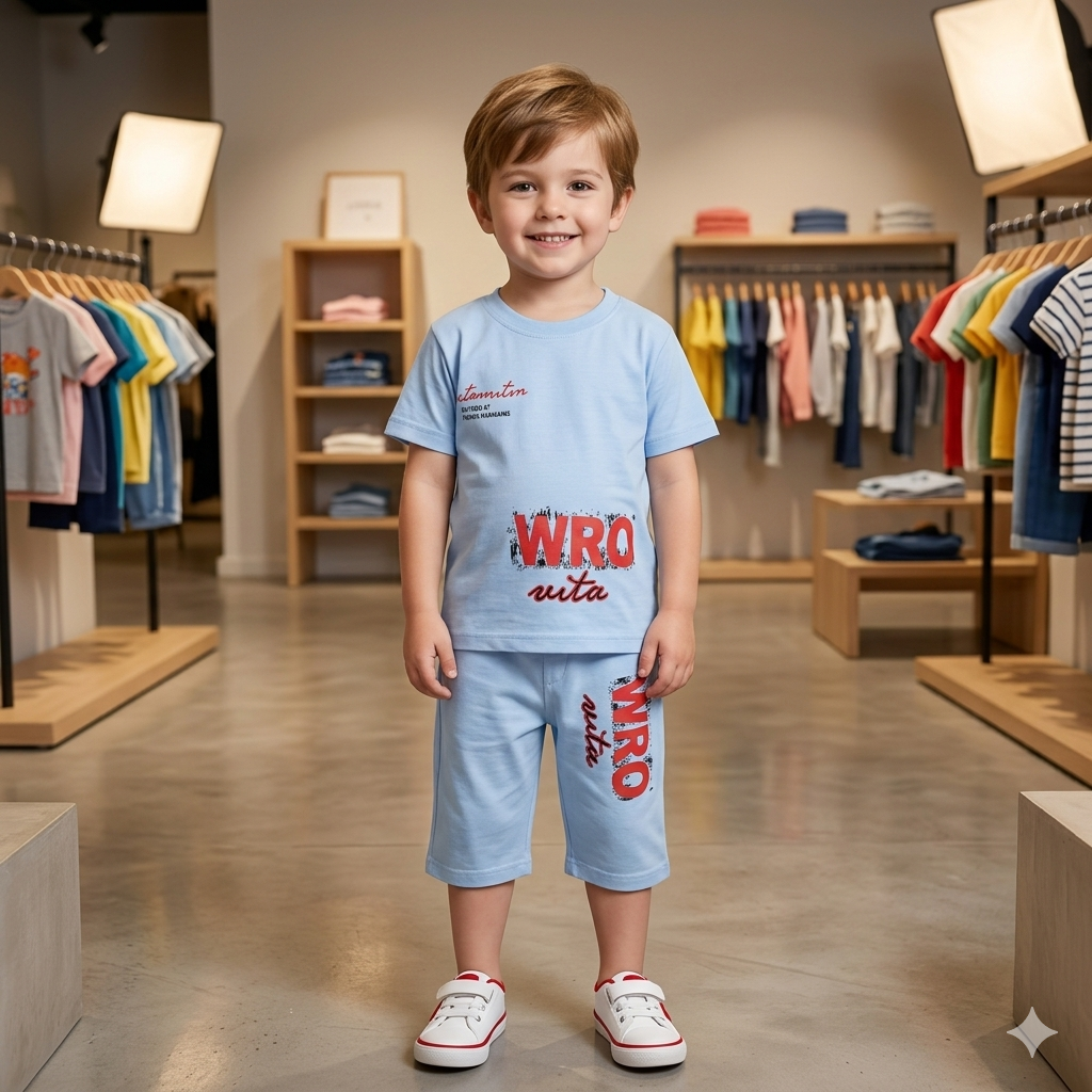 Kids Export Quality Twin Set – Premium Cotton Jersey Summer Outfit 2