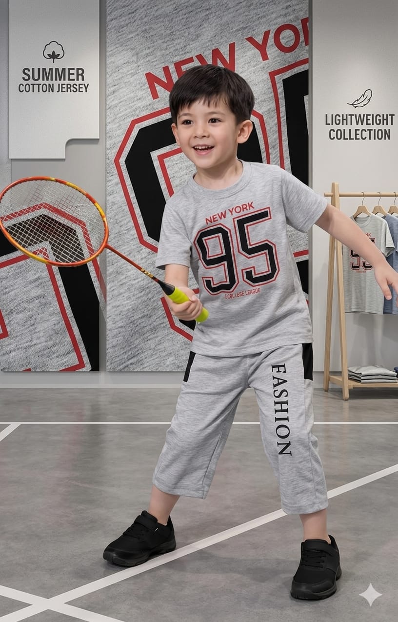 Kids Cotton Summer Tracksuit – Junior Threads | Soft & Comfortable | Ages 1–10 Years