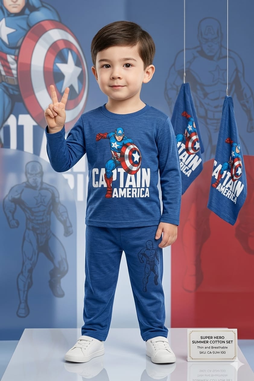 Kids Cotton Summer Tracksuit – Junior Threads | Soft & Comfortable | Ages 1–10 Years