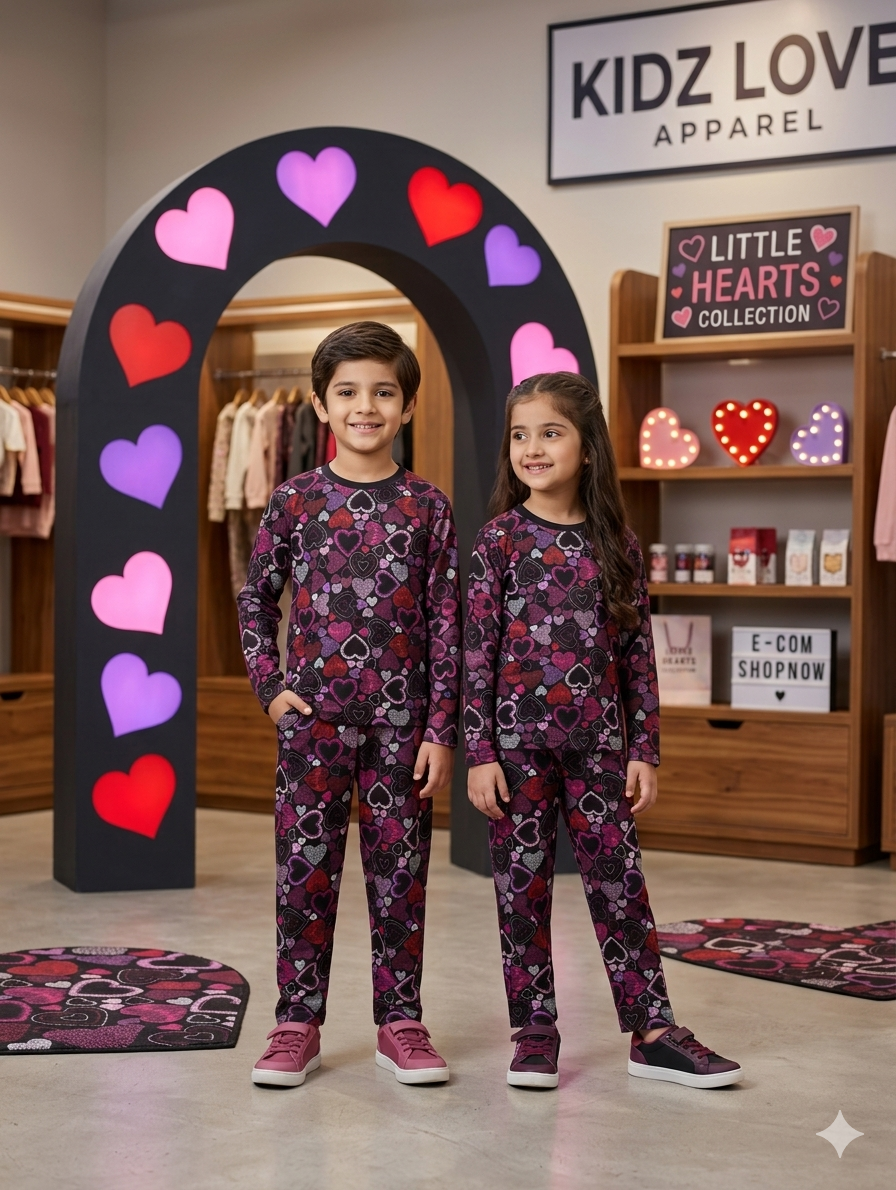 Kids Cute Printed Night Suit – Soft & Comfortable Sleepwear for Girls & boy